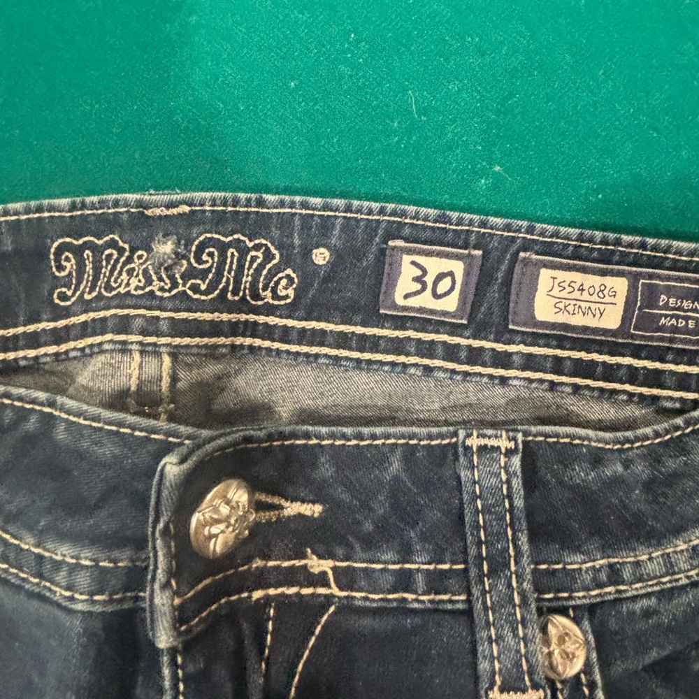MISS ME Dark Wash Skinny Jeans size 30 - Picture 7 of 7